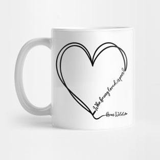 Oscar Wilde's love quote design Mug